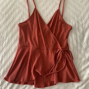 Trendy burnt orange tank top!